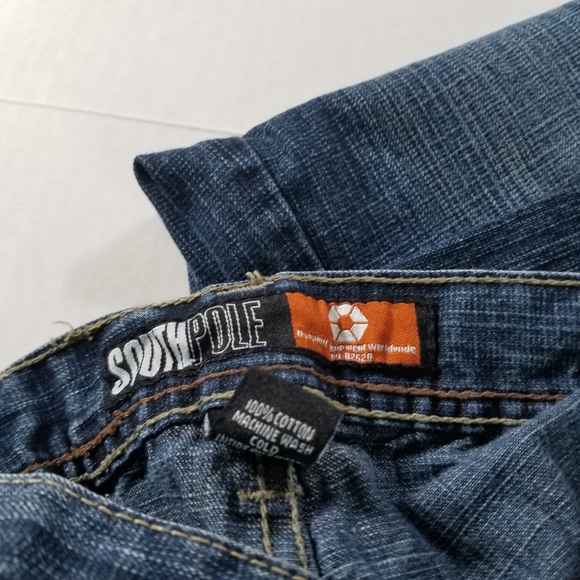 South Pole Vintage Baggy Jeans Size 32x32 Men Blue Relaxed Wide Straight Y2K - Picture 7 of 10